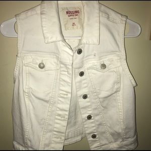 White Denim Vest